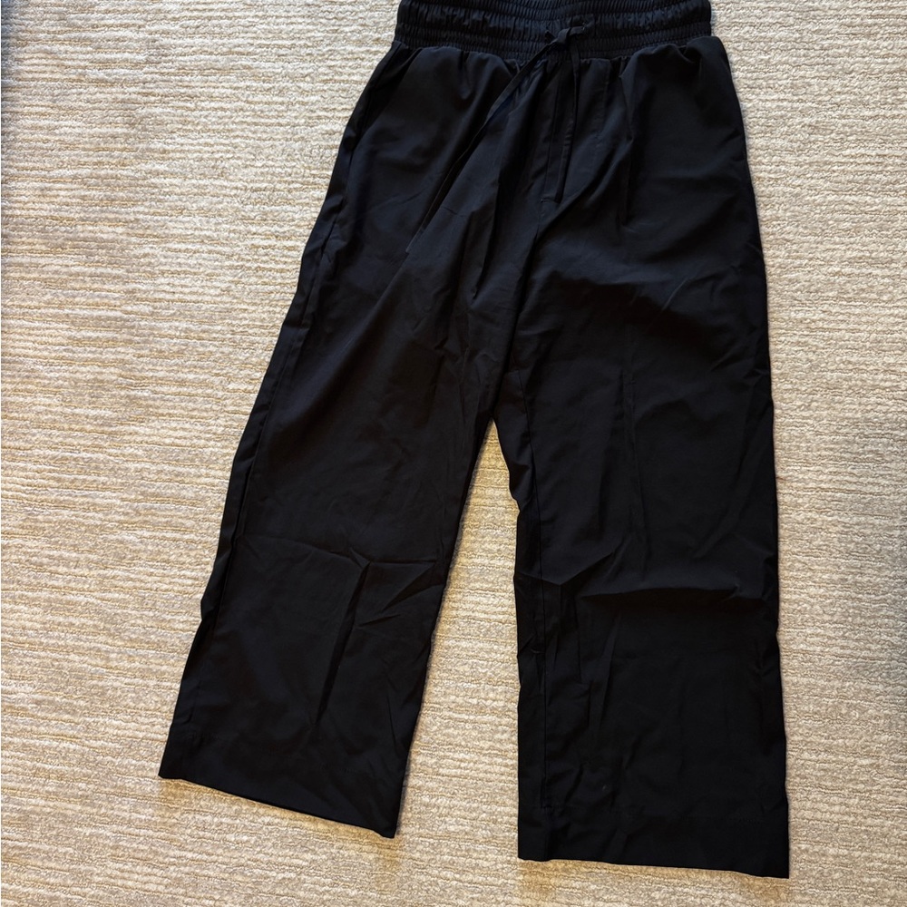 Albion Black Elastic-Waist Pants